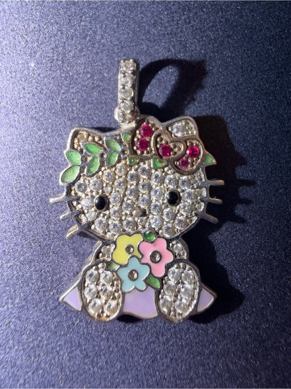 Diamonique Silver Hello Kitty Crystal Virgo Charms - Picture 3 of 4